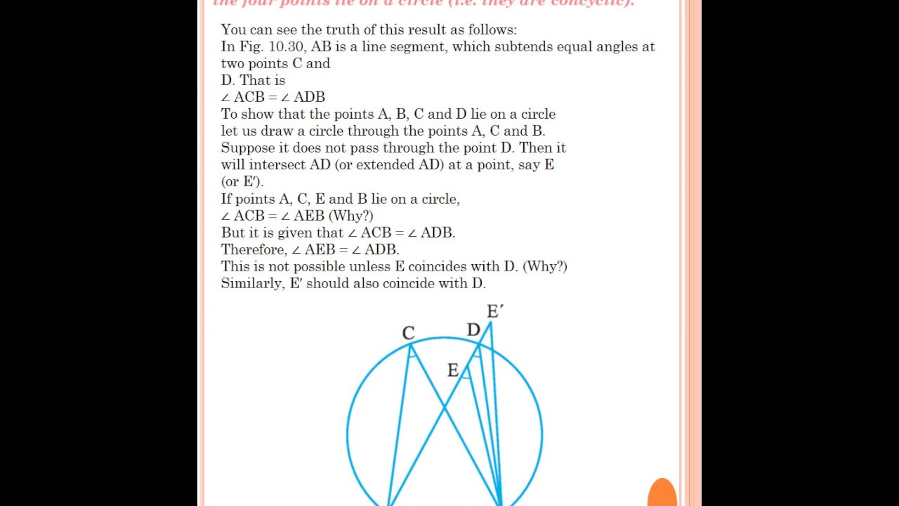 ppt on circle class X example and theorem