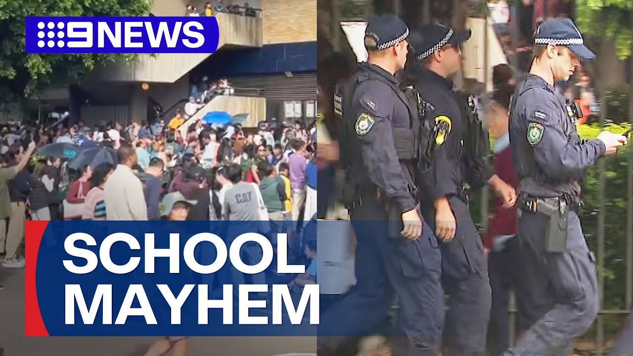 Chaos at selective school test in Sydney | 9 News Australia