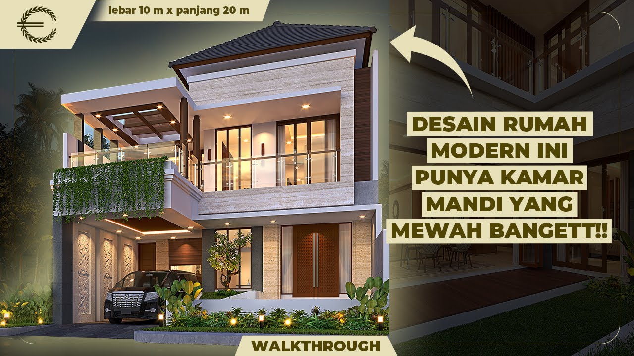 Video 3D Desain Rumah Modern 2 Lantai Ibu Yhanie