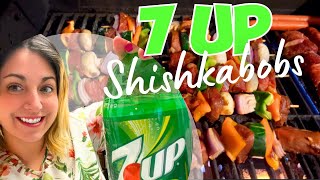 7up Shish Kabob Marinade Recipe for Steak Kabobs on the Grill!