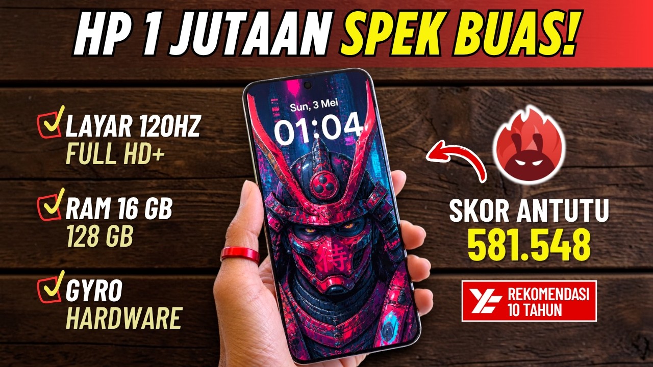 5 REKOMENDASI HP GAMING 1 JUTAAN TERBAIK MEI 2026