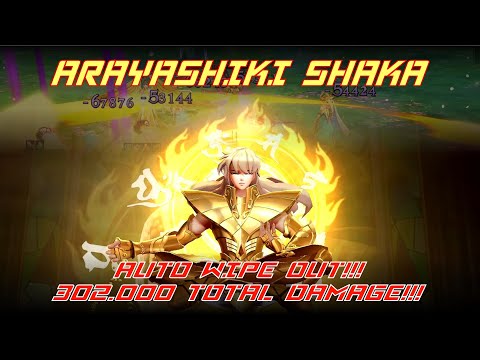Saint Seiya Awakening - Arayashiki Shaka Stack 6 Auto Wipe Out Cok!!!