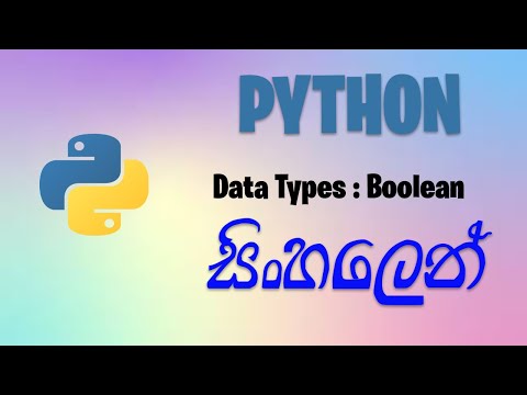 Data Types Boolean Python Tutorial For Beginners With Examples In Sinhala