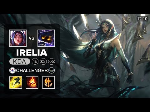 Irelia vs Veigar Mid - KR Challenger - Patch  12.10 Season 12