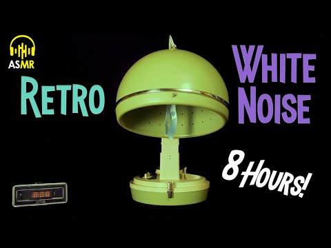 🔊White Noise Therapy - 1960s Bonnet HAIR DRYER 8 Hours! ASMR - Relax🌎 Sleep 💤 Concentrate💡