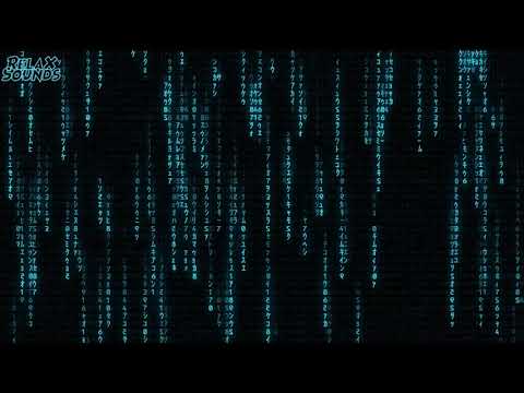 1 hour Blue Matrix rain code with rain sounds , Matrix Wallpaper | Matrix screensaver