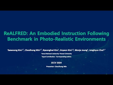 ReALFRED: An Embodied Instruction Following Benchmark in Photo-Realistic Environments (ECCV 2024)