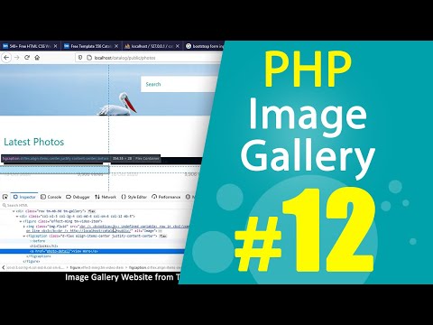 PHP Image gallery website from HTML template Tutorial Part12 | MVC OOP | Quick programming