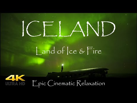 Iceland by drone in 4K - Beautiful landscapes with calming music to boost your relaxation