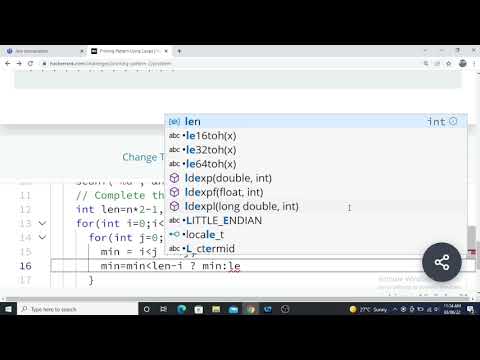 Printing Pattern Using Loops Hackerrank Challenge Solution