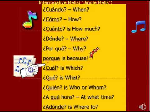 Spanish Question Words sung to Jingle Bells
