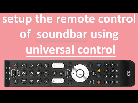 How to setup the remote control of your soundbar using universal control