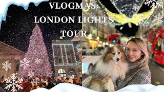 Magical London Christmas Lights: A Festive Stroll Through the City. VLOGMAS 2023