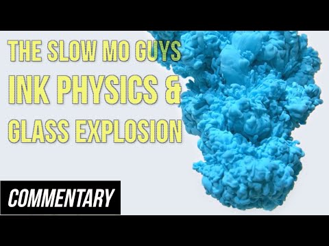 [Blind Reaction] The Slow Mo Guys - Hypnotic Ink Physics in 4K Slow Mo/Glass Explosion at 343,000Fps
