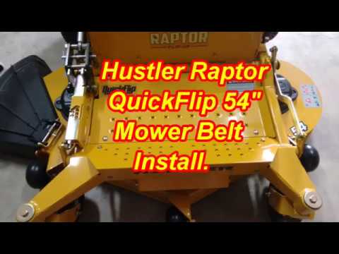 Hustler Raptor Quick Flip 54 Inch Mower Belt Install