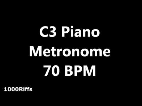 Piano Metronome C3 : 70 BPM : Beats Per Minute