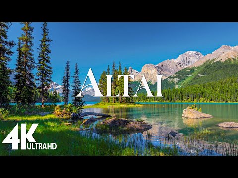 FLYING OVER ALTAI  (4K UHD) Nature Relaxation Film - Relaxing Piano Music - Natural Landscape