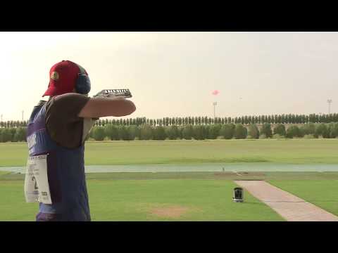 Interview of Peter Wilson, Double Trap Gold Medalist at the Al Ain 2013 ISSF World Cup