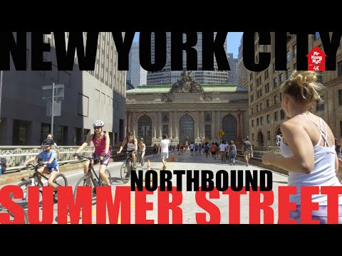 [4k] Cycling New York City - Summer Street (RT Part 2 Going Northbound)