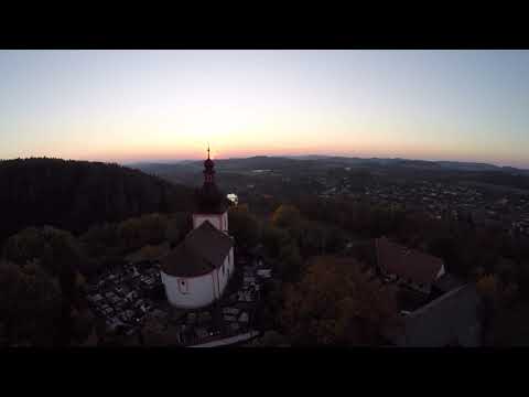 Hradiště Lštění Sázava dronem.