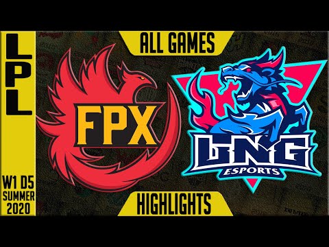FPX vs LNG Highlights ALL GAMES | LPL Summer 2020 W1D5 | FunPlus Phoenix vs LNG Esports