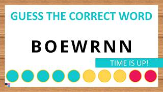 Guess the Correct Word! Unscramble in Record Time! 7 Letters | Agent Quiz