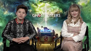 Interview With Ghostbusters: Afterlife's McKenna Grace and Logan Kim video