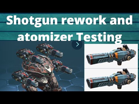 Testing the shot gun nerf and the new atomizer again.. war robots test server