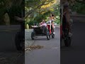 Model almost accidentally crashes Danny Duncan's motorcycle chair