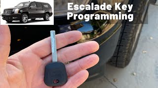 How To Program A Cadillac Escalade 2007 - 2014 Key DIY Transponder Chip Ignition - All Keys Lost