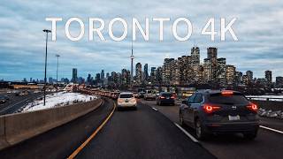Driving Downtown - Toronto 4K - YYZ Airport to Downtown