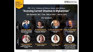 IPRI Webinars Series IPRI-CE.S.I: "Assessing Current Situation in Afghanistan”
