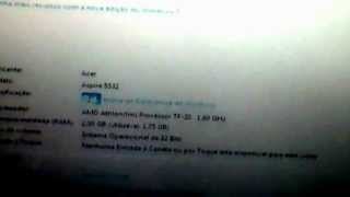 Video thumbnail for Notebook Acer aspire 5532 by Marcel Torres Alves