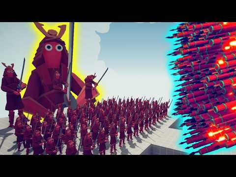 100x SAMURAI + 3x GIANT SAMURAI vs EVERY GODS | Totally Accurate Battle Simulator TABS