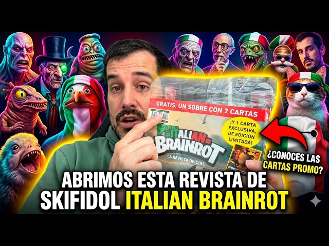 Vídeo relacionado con Skifidol Idioma Italiano Brainrot Mystery Box Universo PSICHEDELICO - Trading Card - con 4 Cartas promocionales Raras, 2 Polygon y 42 Cartas - Edición Limitada - Serie Alpha