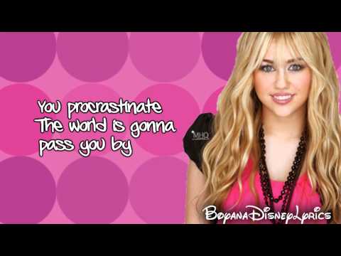 Hannah Montana - Kiss It Goodbye (Lyrics Video) HD