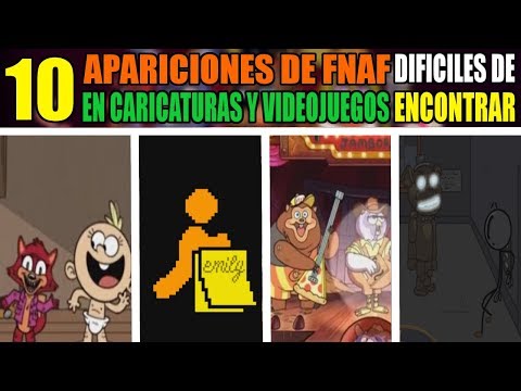 10 APARICIONES de FIVE NIGHTS AT FREDDY'S en CARICATURAS y VIDEOJUEGOS DIFICILES de ENCONTRAR