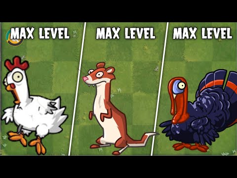 Pvz 2 All Plants Max Level Vs Ice Weasel Zombie Vs Zombie Chicken Vs Zombie Turkey