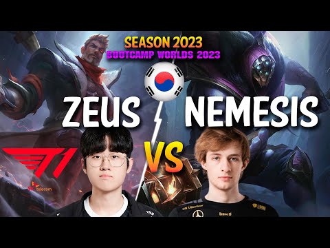 T1 Zeus vs Nemesis - Zeus JAYCE vs Nemesis JAX Top - Patch 13.22 KR Ranked