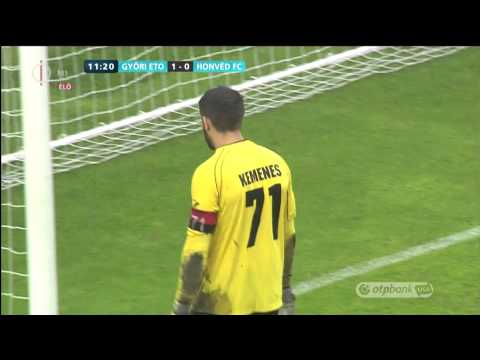 Rudolf  Gergely gólja a Győri ETO FC - Budapest Honvéd mérkőzésen