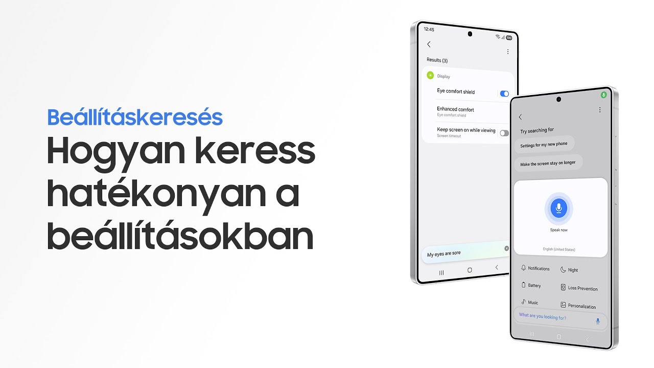 Keresés a beállításokban