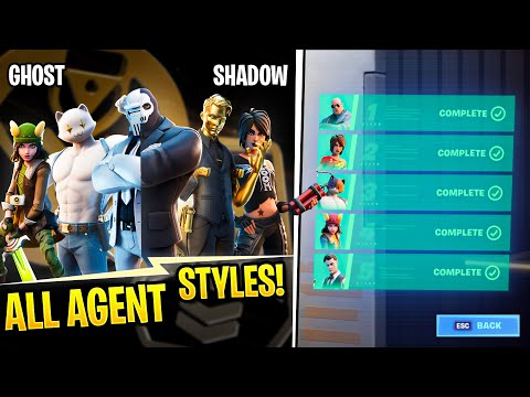 How to Unlock All GHOST and SHADOW Edit Styles.! (All Agent Skins) Fortnite Chapter 2 Season 2