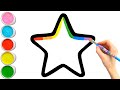 Rainbow Little Star | Drawing Ideas With Basic Shapes for Toddlers #33