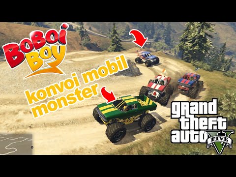 GTA 5 - PART2 BOBOIBOY DI TABRAK YING JATUH KE JURANG