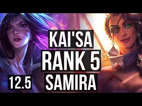 KAI'SA & Pyke vs SAMIRA & Tahm Kench (ADC) | Rank 1 Kai'Sa, Rank 5, 7/2/6 | JP Challenger | 12.5