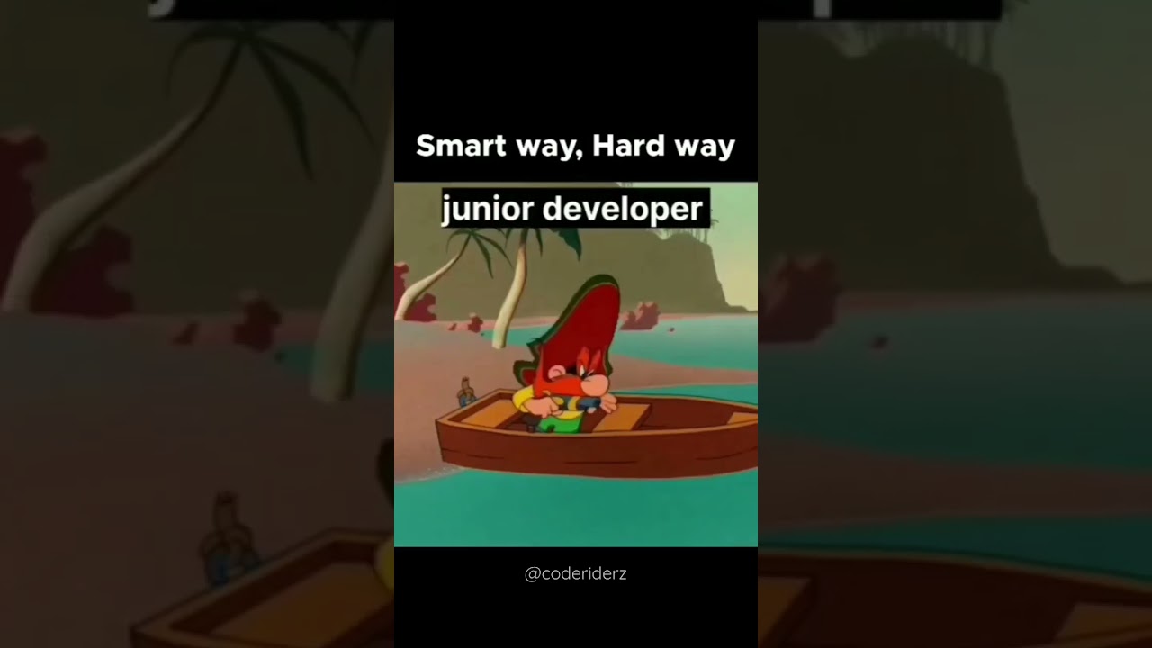 junior vs senior developer #funny #coding