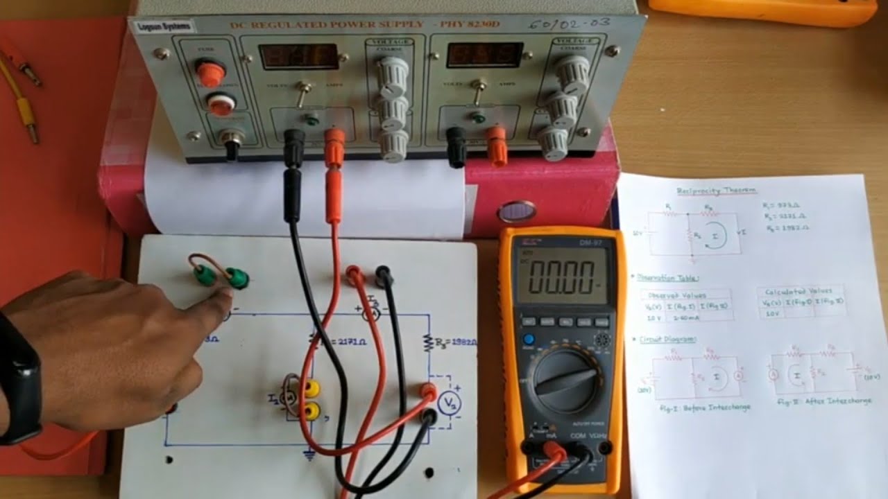 Experiment to verify Reciprocity Theorem