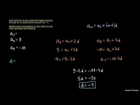 Differenz und Berechnung des allgemeinen Glieds
