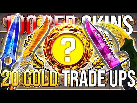 20 GOLD TRADE UPS IN 1 VIDEO (100x REDS)