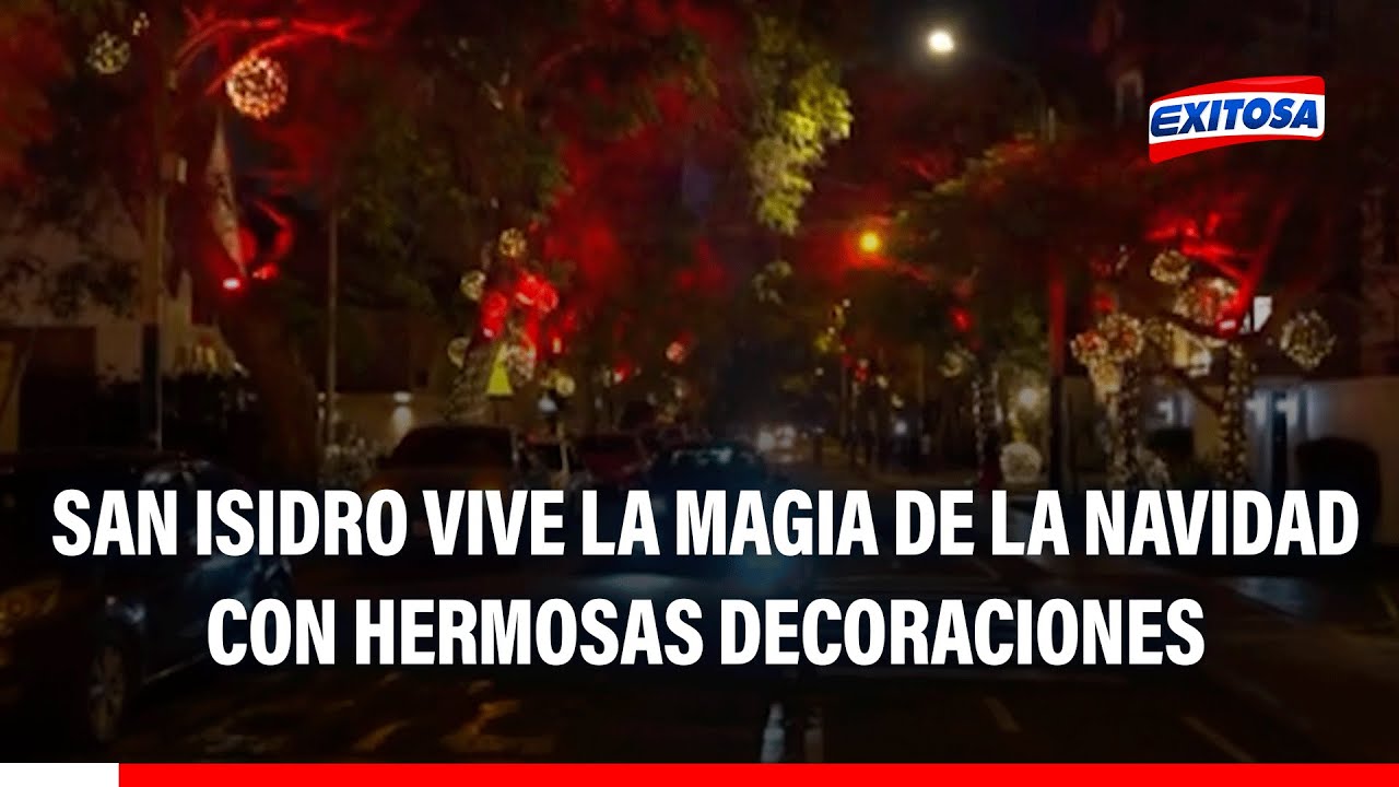 🔴🔵 San Isidro vive la magia de la Navidad con hermosas decoraciones en la Av. Daniel Hernández